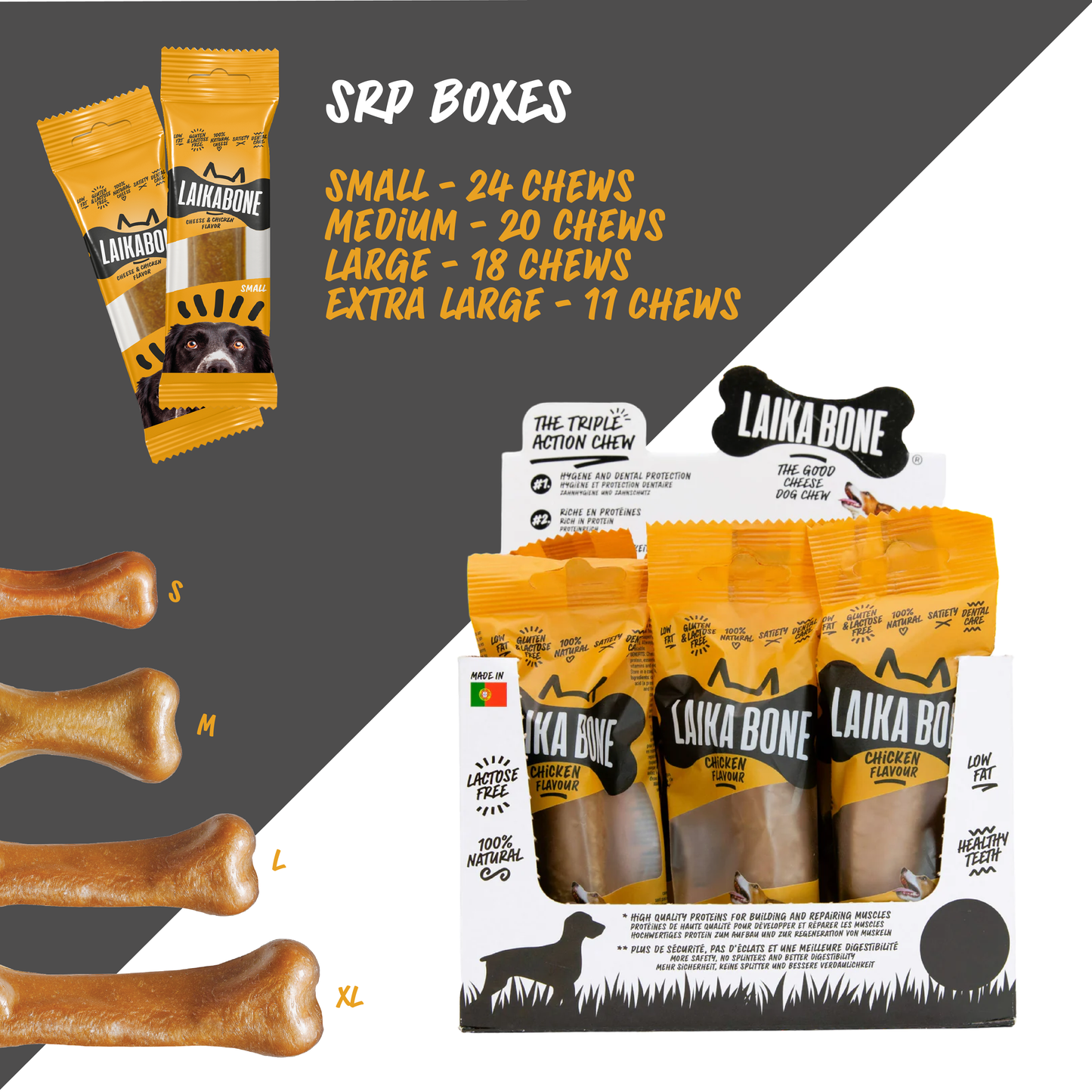 Dog Treats Cheese & Chicken chews( BOX )
