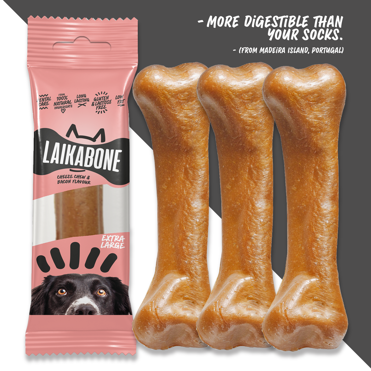 Dog treats Cheese & Ham/Bacon chew (BOX)