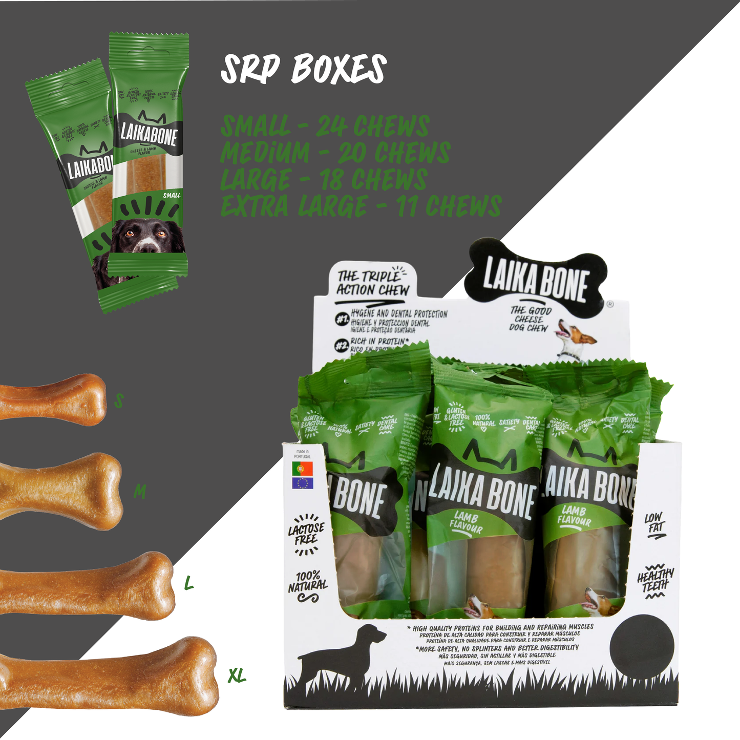 Dog Treats Cheese & Lamb chew (BOX)