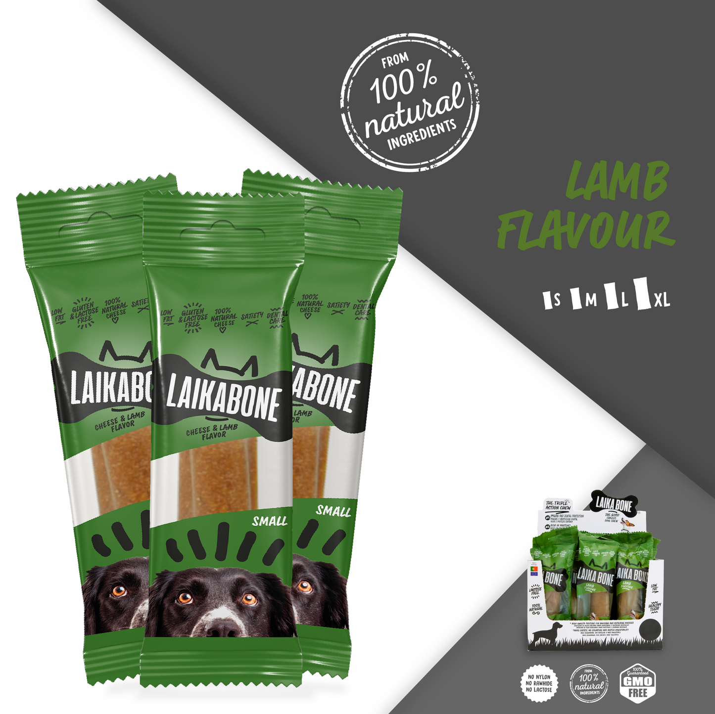 Dog Treats Cheese & Lamb chew (BOX)