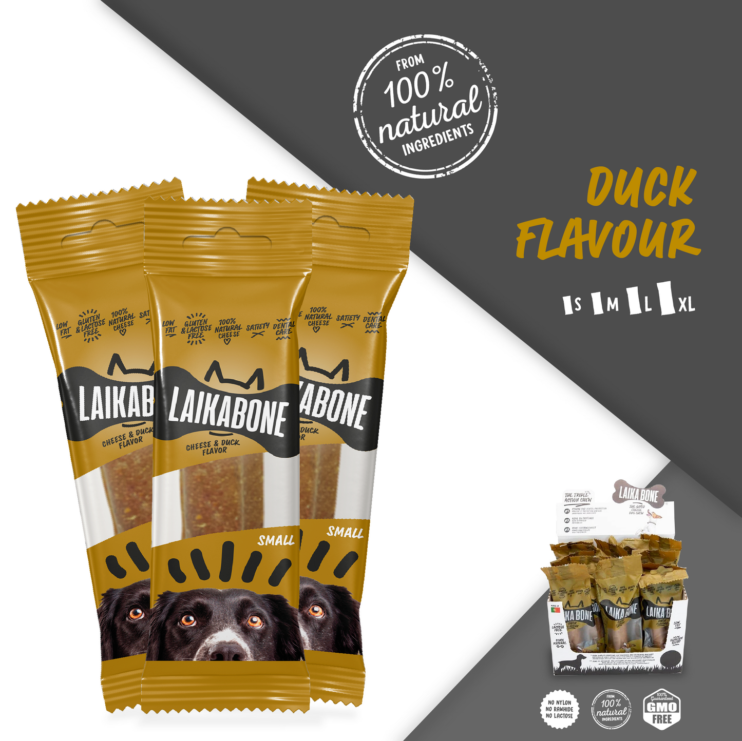 Dog Treats Cheese & Duck chew ( BOX )