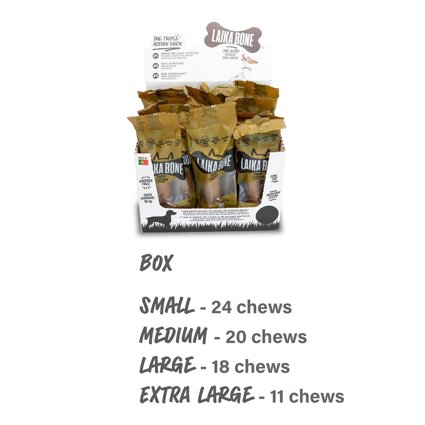 Dog Treats Cheese & Duck chew ( BOX )