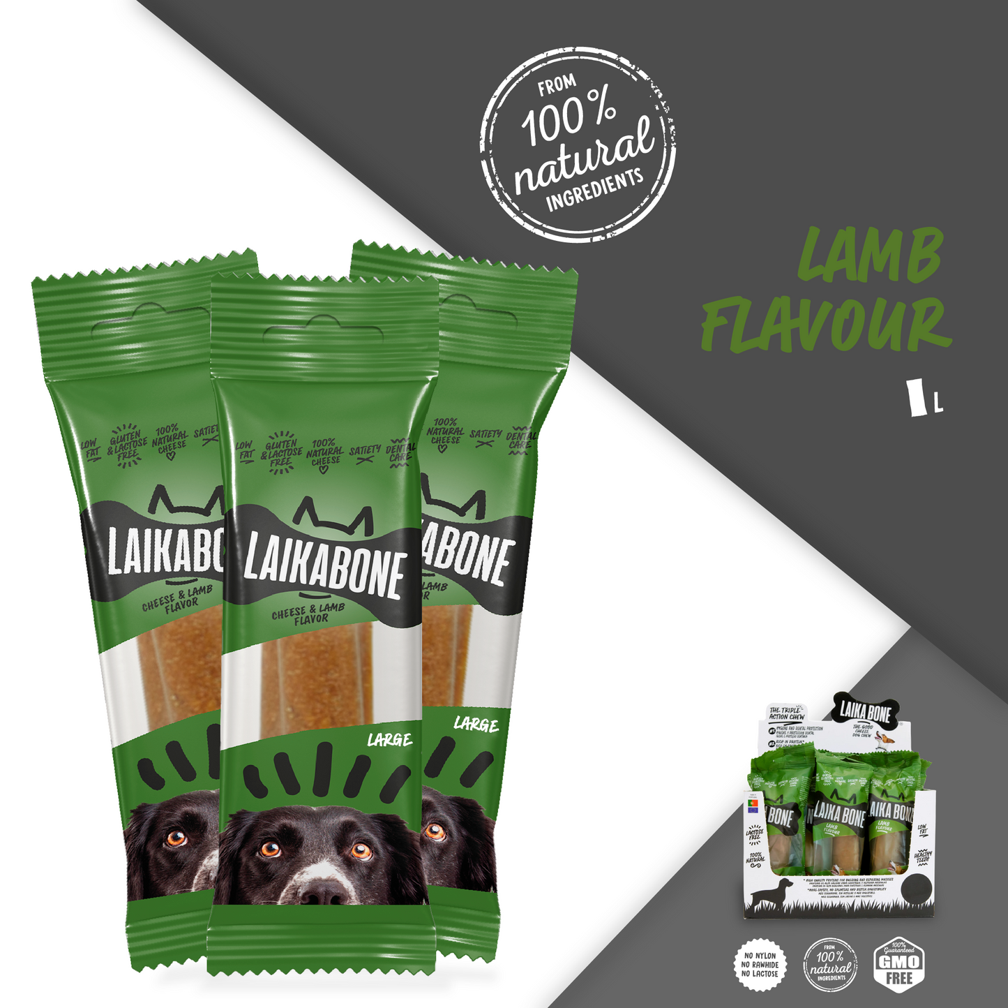 Dog Treats Cheese & Lamb chew (BOX)