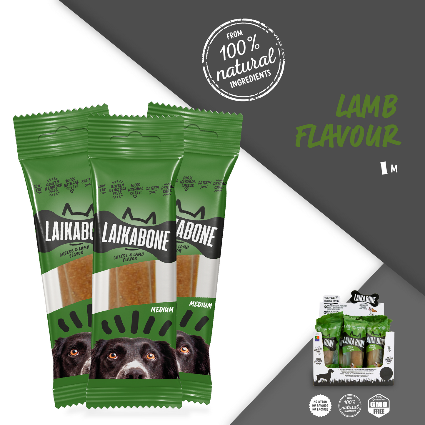 Dog Treats Cheese & Lamb chew (BOX)