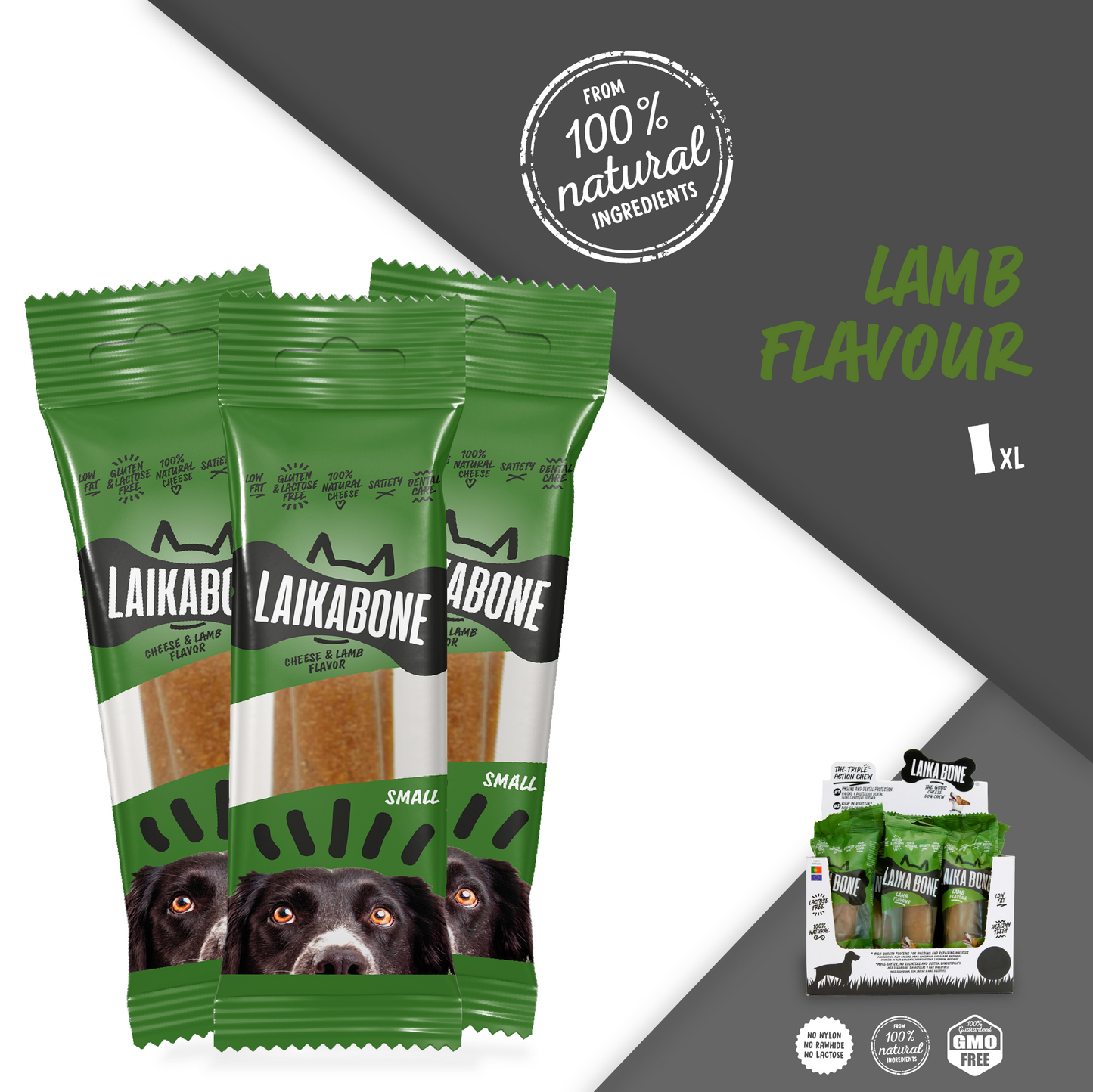 Dog Treats Cheese & Lamb chew (BOX)